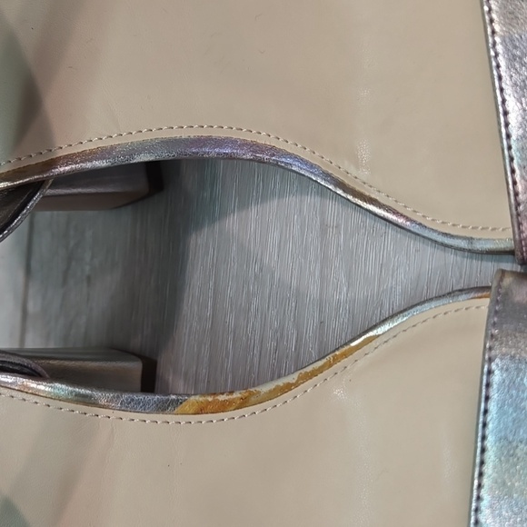 Circus By Sam Edelman Esther Metallic Ankle Heels Sandals shoes sz 7.5M - Picture 5 of 16